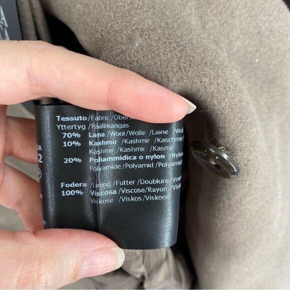 Cinzia Rocca Women’s Wool and Cashmere Blend Brown Winter Coat size 12 - Picture 4 of 6